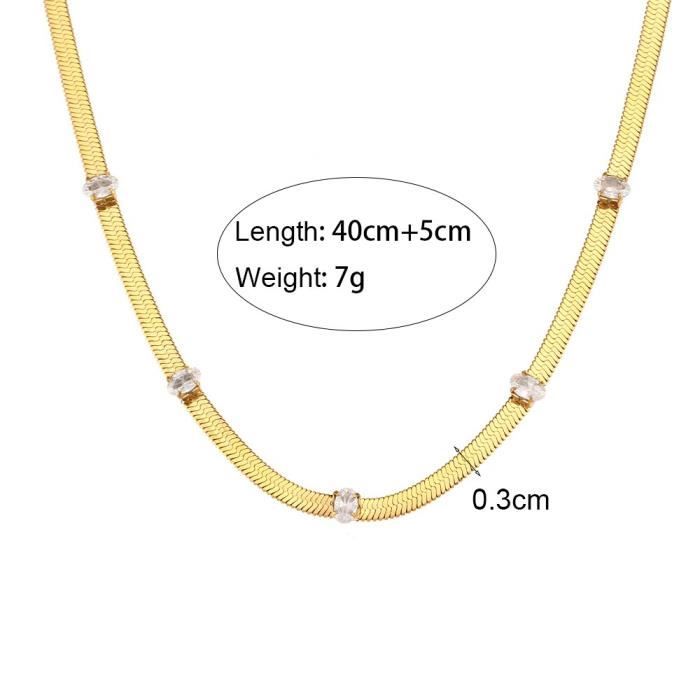Collier Ras Du Cou Monomania - Chaîne Acier Inoxydable - Longueur 38 Cm - Réf. 41063 - Neuf Avec Étiquette