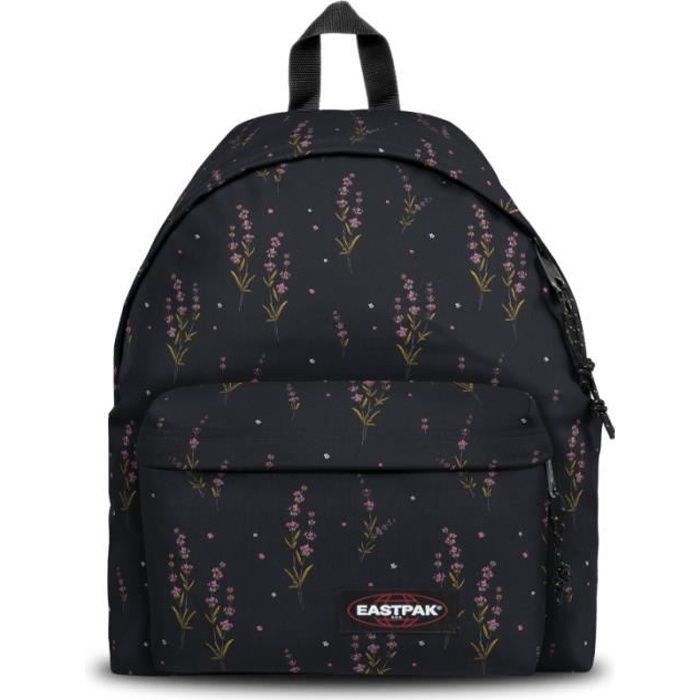 Sac eastpak noir avec des fleurs deals