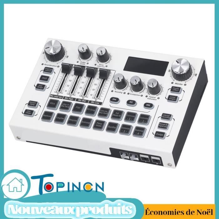 Table De Mixage DJ 4 Canaux Avec Bluetooth Et Alimentation Fantôme 48V - Interface USB - Pour DJ Débutants Et Pros - Son Professionnel - 4