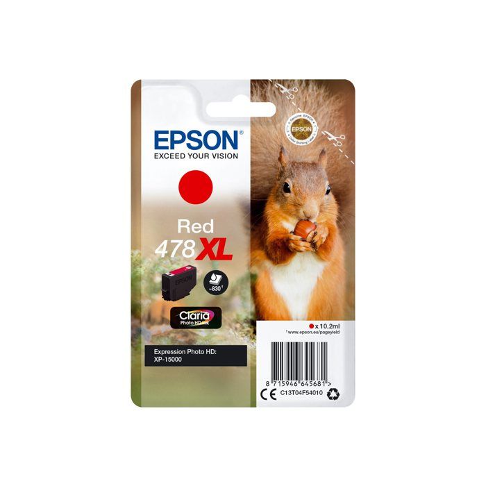 Cartouche dencre Epson 478XL – haute capacité – rouge pour Expression Home HD XP-15000