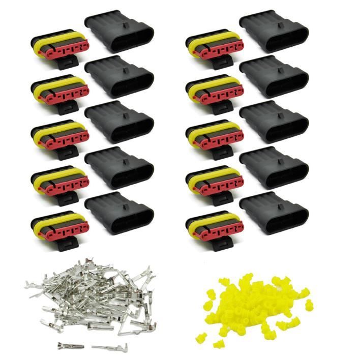 10 Boîtier, 20 contacts Goldkontakt connecteur 4,0mm avec boîtier 2 broches 5 sets