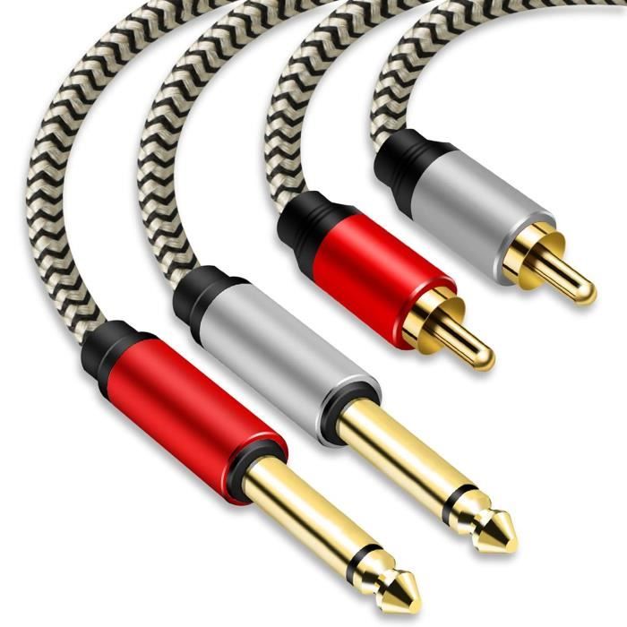 Cavo Stereo Av 20 Metri Nero Adattatore Presa USA System-S Cavo RCA 2 RCA 20 M Maschio A AUX 3,5 Mm Jack Stereo AV In Nero Adattatore Audio Rca Maschio Cavo System-s
