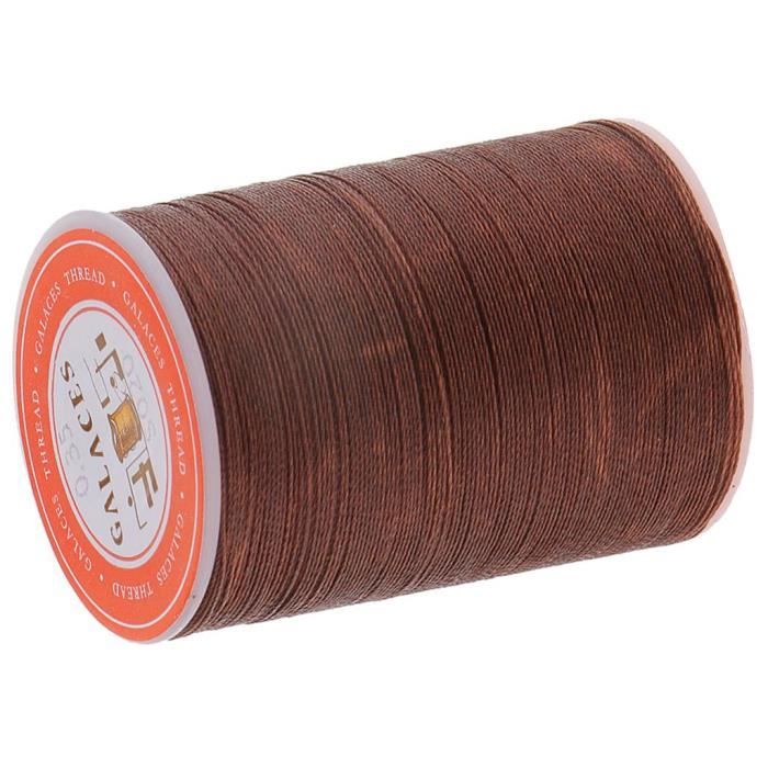 Fil à Coudre Plat Ciré 150D 0.8mm 260m Marron - Couture Cuir Et Cuir Travaux Manuels