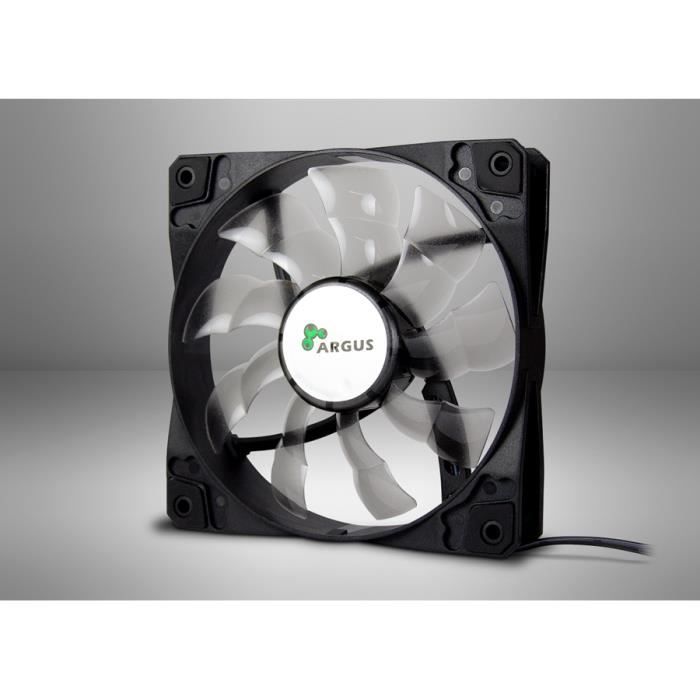 Ventilateur PC - INTERTECH - Argus L-12025 - 12 cm - 13 W - Noir - Intertech