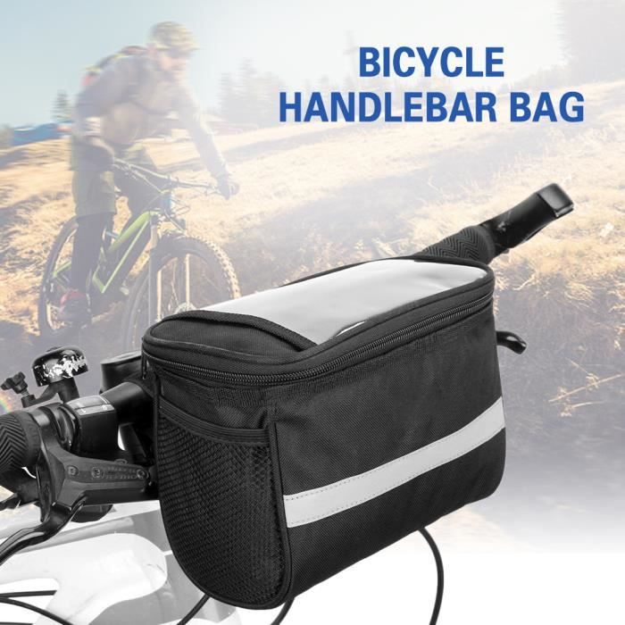 lixada vélo vélo avant sac vtt vélo guidon sac panier sacoche glacière avec bande réfléchissante-8