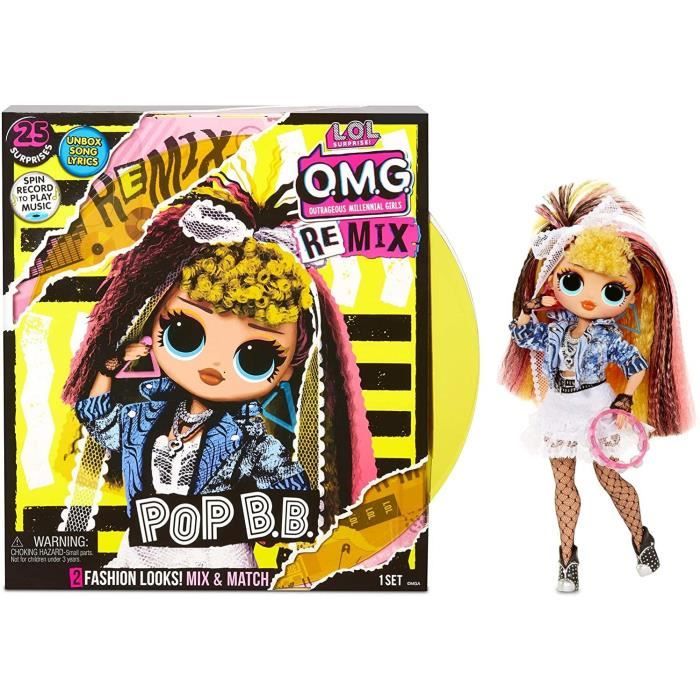 LOL Surprise OMG Remix Avec 25 Surprises A collectionner Poupee mannequin Vetements Accessoires Pop BB disque Cdiscount Jeux Jouets
