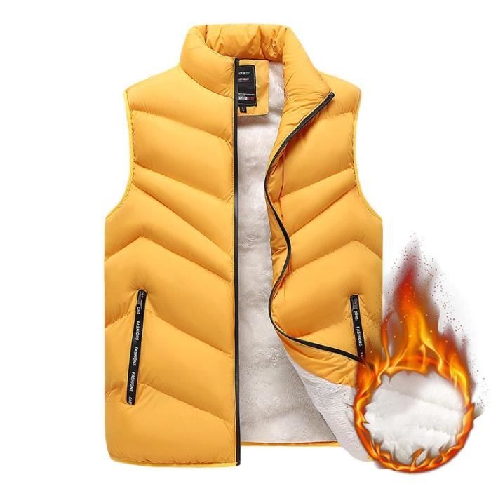 Doudoune sans manche online jaune homme