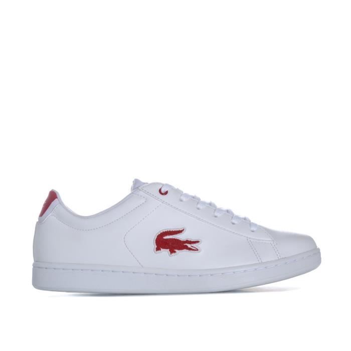 basket lacoste rouge femme