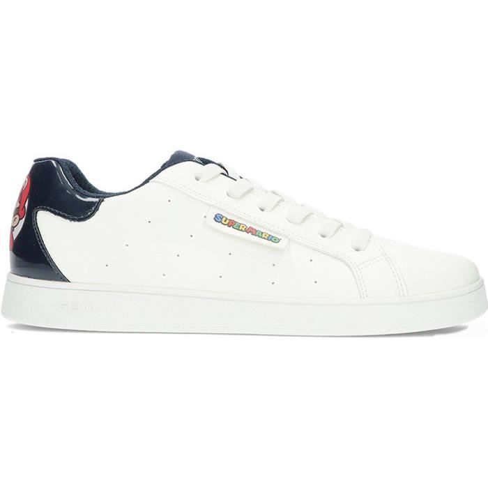 Geox Baskets enfant GEOX - J46LSA Eclyper - Blanc - Lacets - Cuir et textiles techniques