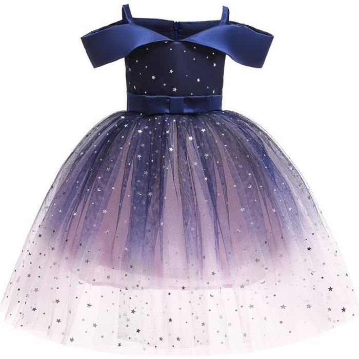 Robe Princesse Scintillante Bleue Pour Fille