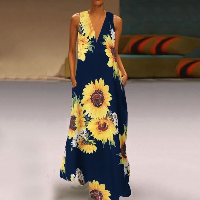 Robe longue tournesol store