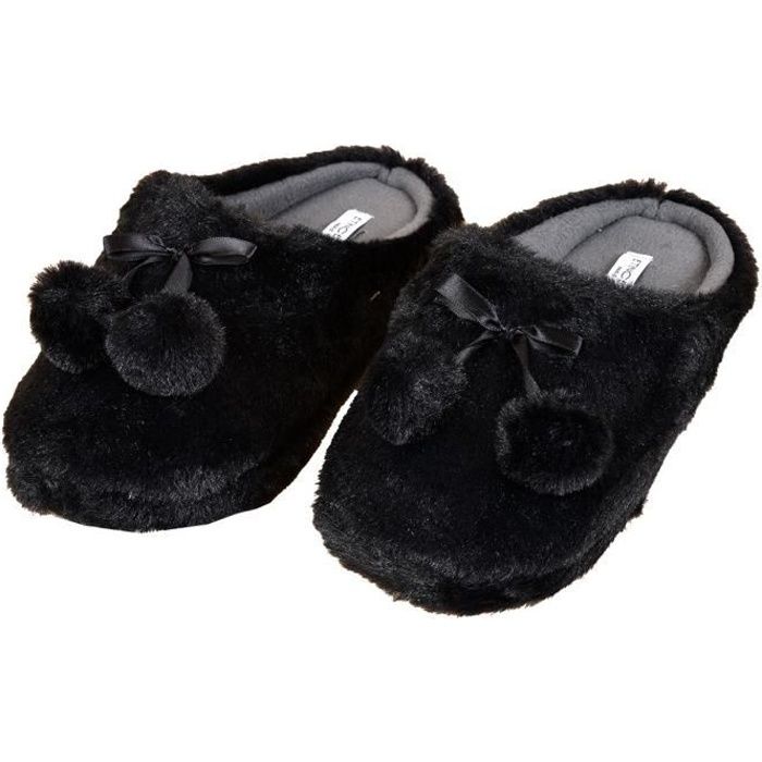 Pantoufle 2025 noir femme