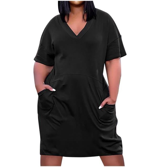 robe noire ample courte