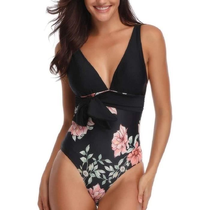 Maillot de bain une pièce Transparent, Sexy, noir, maille