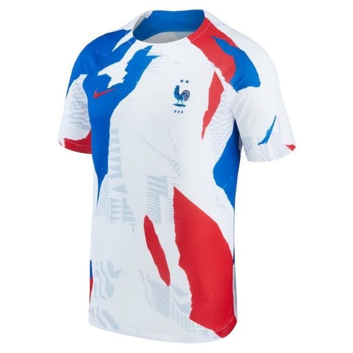 Nouveau Maillot Football Homme Nike France PréMatch Coupe du Monde