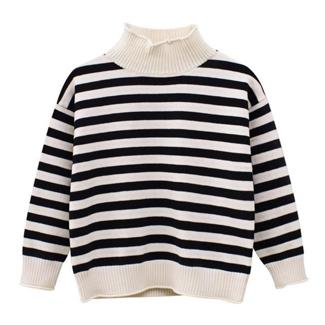 Enfant Fille Pull Tricot Col Roul Casual Manches Longues Chaud