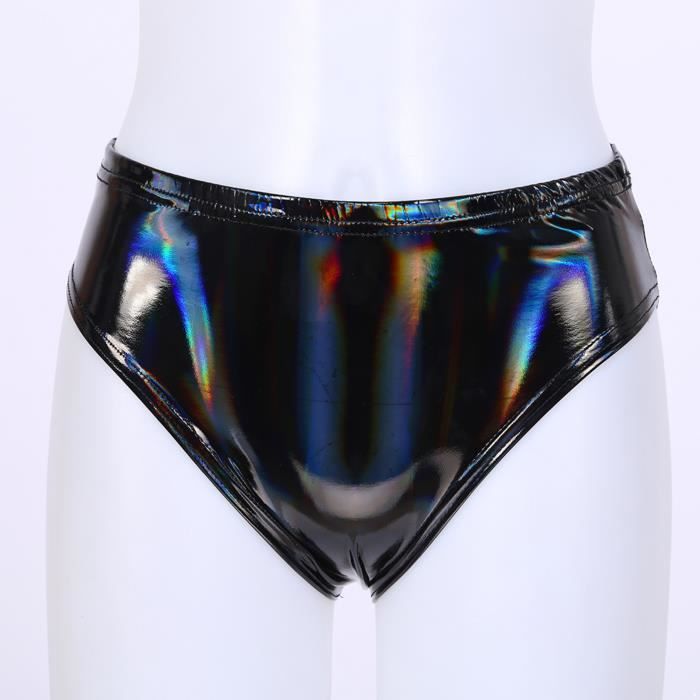 YOOJIA Mini Short Femme Sexy Moulant Court Taille Basse Slip Metallique Brillant Shorty Cuir Verni Wet Look Clubwear S 3XL B noir Cdiscount Pret a Porter