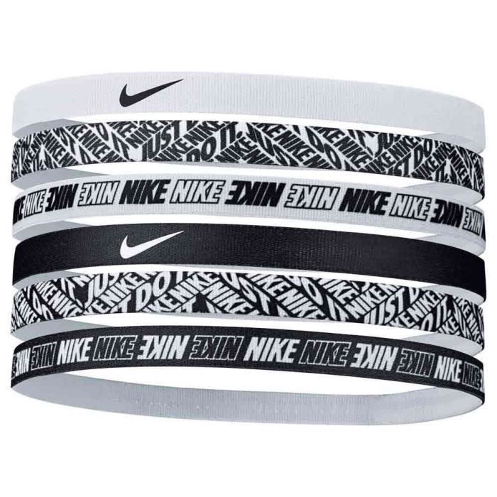 Bandeau de Running Nike 6PK Blanc Noir Taille Unique Cdiscount Sport