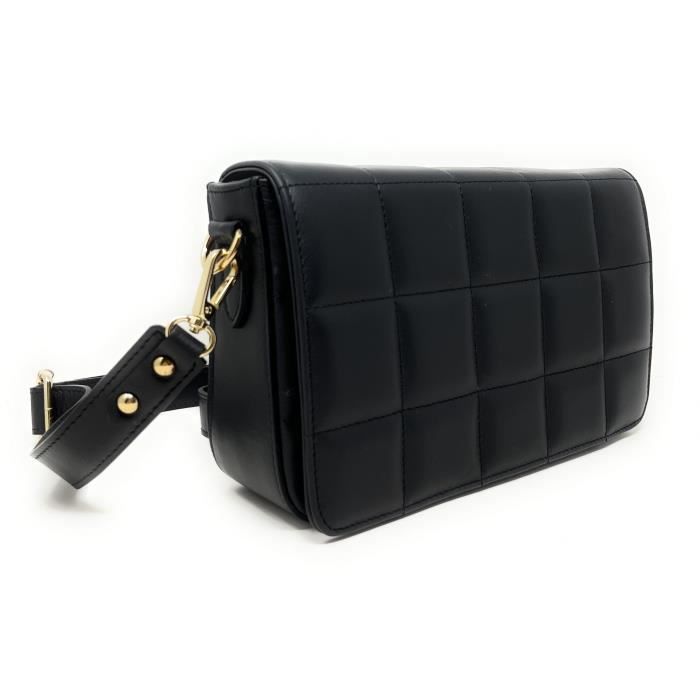 Sac cuir noir matelassé on sale