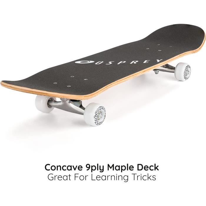 Skateboard Complet Enfants Et Adultes - Deck Maple 7 Couches, Roues 85A ABEC-7, Outil Inclus