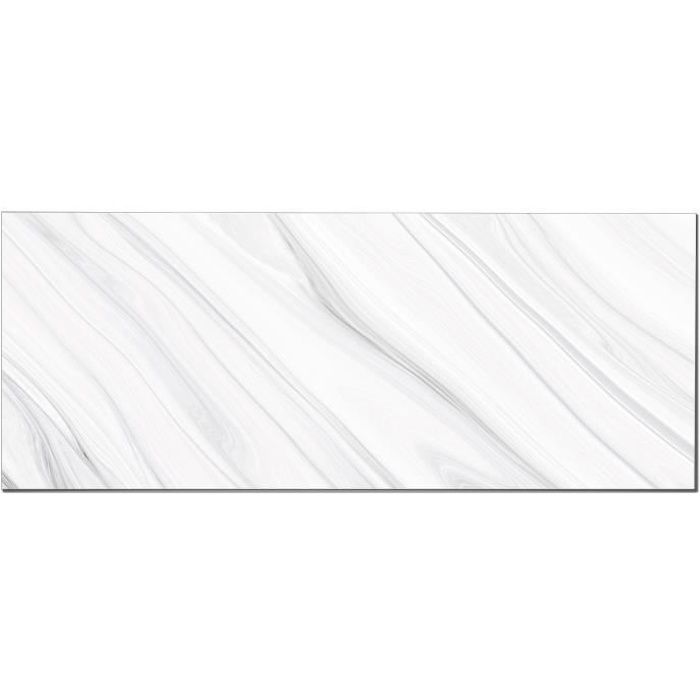 PANORAMA  Cr&eacute;dence Adh&eacute;sive Cuisine Marbre Blanc 60x100 cm - Cr&eacute;dence Adh&eacute;sive pour Cuisine - Protege Mur Cuisine 