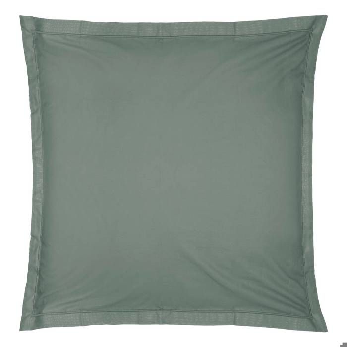 Taie doreiller Carina coton vert céladon 63x63cm - Atmosphera Créateur dintérieur Taie doreiller Carina coton vert céladon 63x63cm - Atmosphera Créateur dintérieur