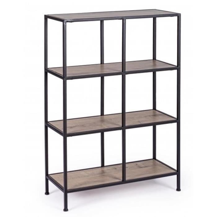 Bibliotheque Avec 4 Etageres 60 X 25 X H 90 Cm Achat Vente Bibliotheque Bibliotheque Avec 4 Etageres Soldes Sur Cdiscount Des Le 20 Janvier Cdiscount