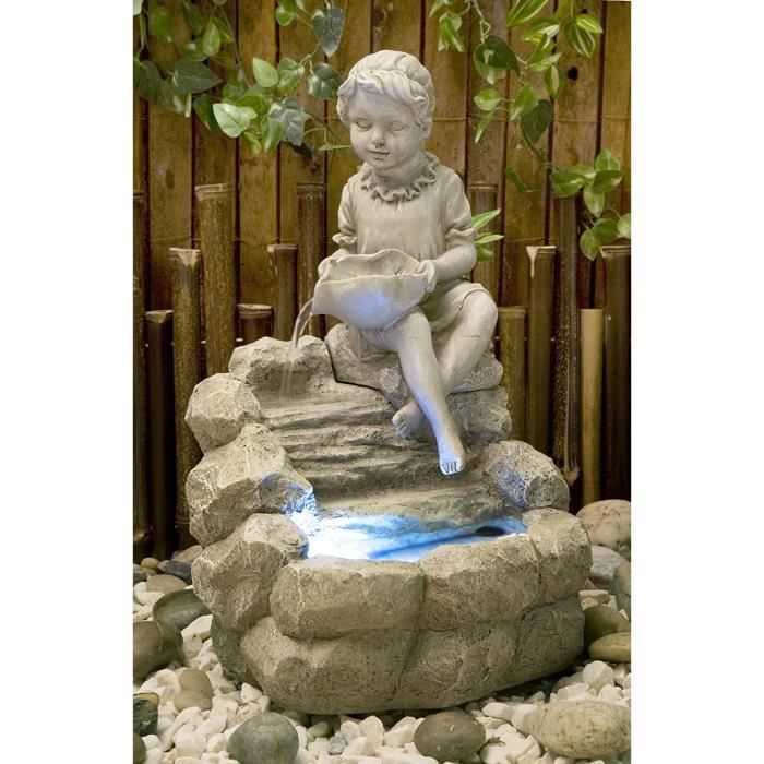 fontaine cascade zen et relaxante statuette figurine petite fille led jardin articles pour etang fontaine et bassin articles pour jardin et terrasse
