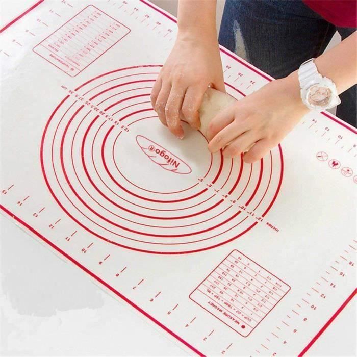 Tapis De Cuisson En Silicone Avec Tissu 50 X 40 Cm, Sans