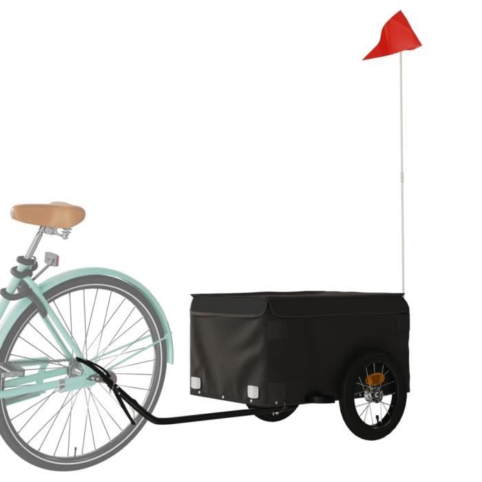 Remorque pour vélo noir 30 kg fer - SALUTUYA - BD6703