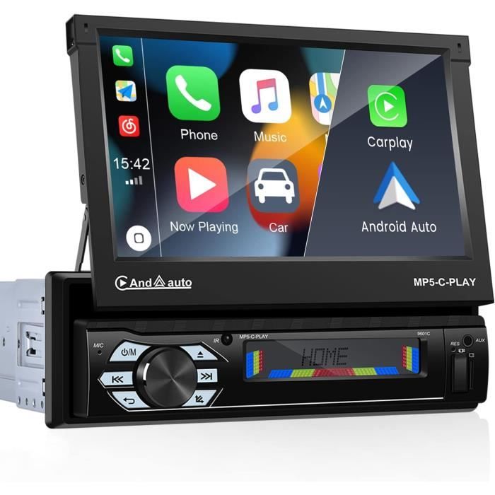 Carplay Android Auto 2Din Car Stéréo, 7 Pouces IPS Écran Tactile