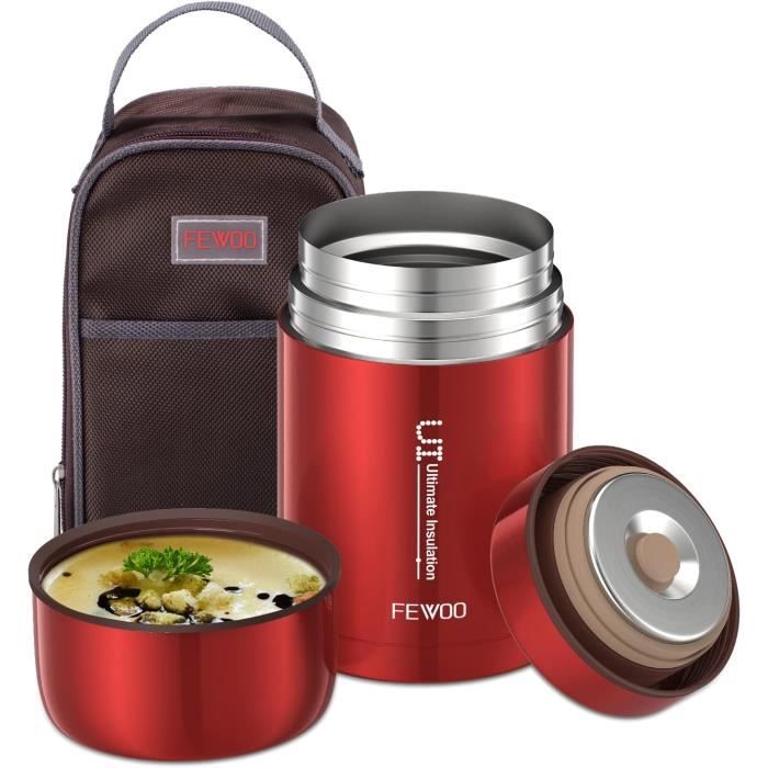 Boîte à Déjeuner Isotherme 2.3L Acier Inoxydable GENRIC - Repas Chaud Toute La Journée