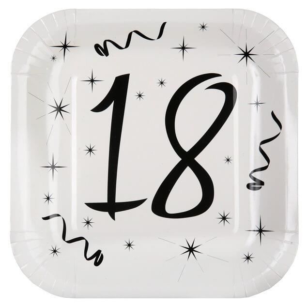 Decoration Anniversaire Noir Et Blanc 18 Ans Achat Vente Pas Cher