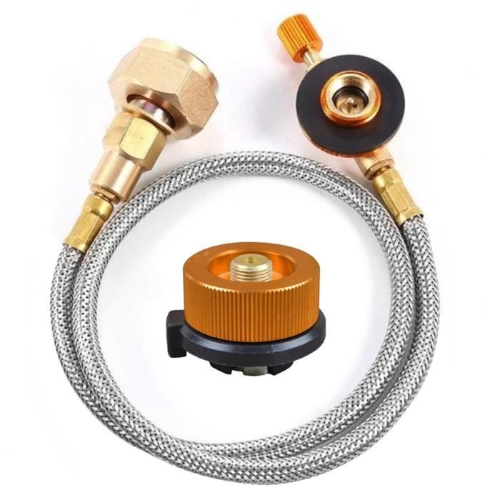 RU)Réchaud d'extérieur, réchaud à gaz de Camping, réservoir de gaz, adaptateur de tête de