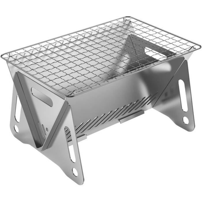 ATiAP Réchaud à bois pliable en titane portable pour camping, pique-nique, barbecue (petit