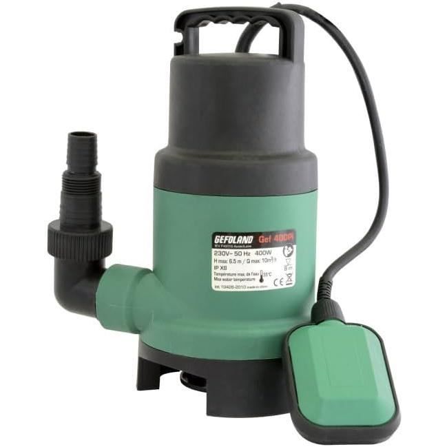Pompe D'évacuation Eaux Chargées Outsunny 9000L/H - 400W, Submersible, Avec Flotteur Auto