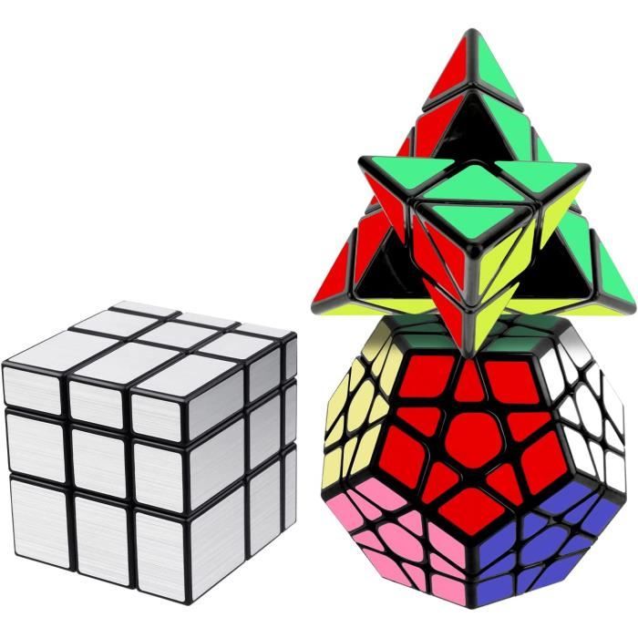Pyraminx Cube 3x3 Speed Cube Noir - Cube Magique Pyramide Avec Autocollants Durables