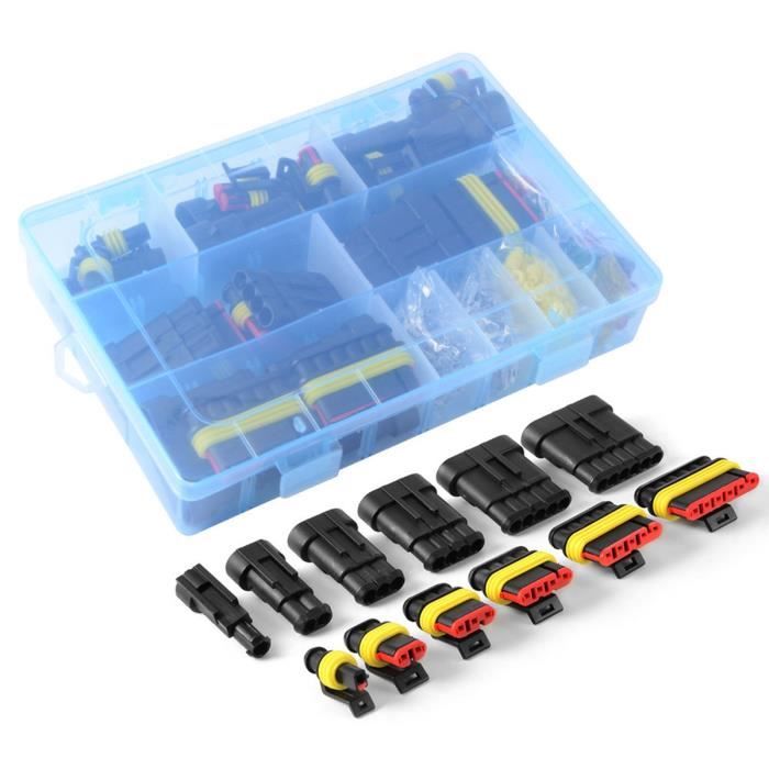 2 3 12 broches 22 /à 16 AWG 6 8 4 Aussel Lot de 6 connecteurs /électriques /étanches m/âles et femelles pour voiture