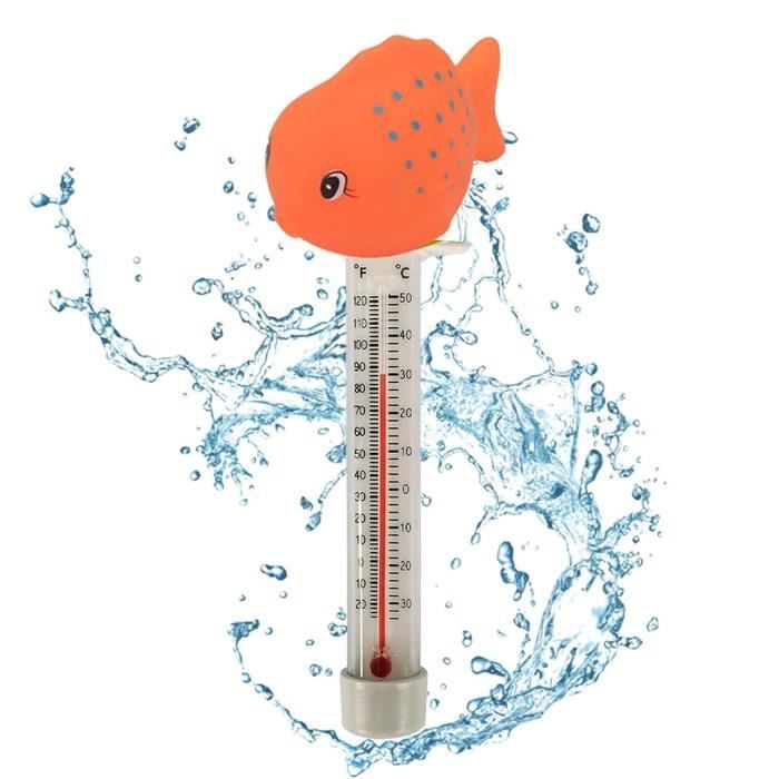 Thermomètre Flottant Pour Piscine Et Étang - Plage 0-50°C, Facile à Lire, Sans Pile (Blanc)