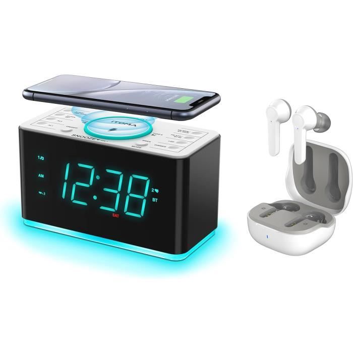 Radio Reveil Chargeur Sans Fil