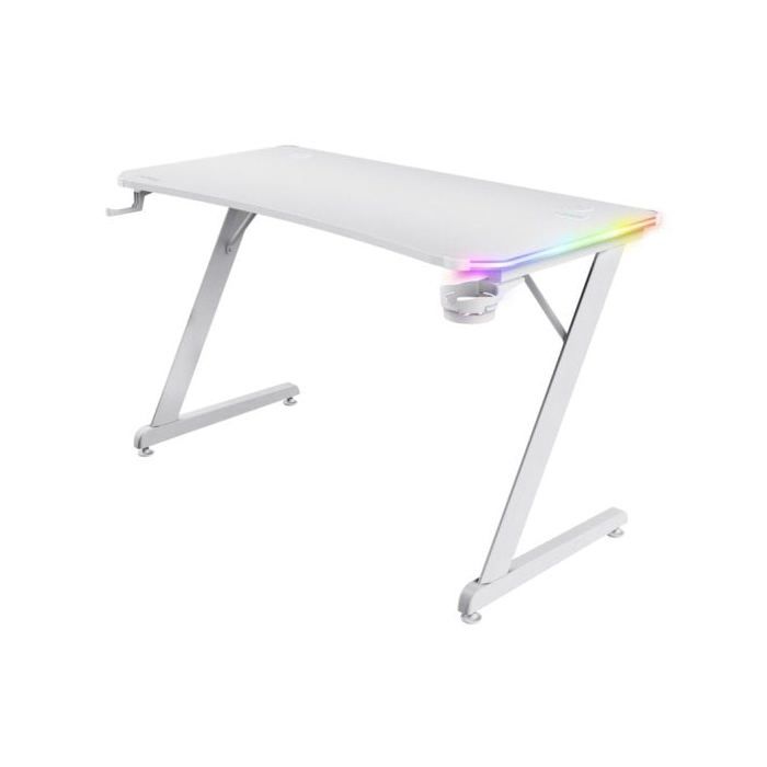 Bureau Gamer LED HLONONE 120x60cm - Plateau Fibre Carbone, RGB, Porte-gobelet