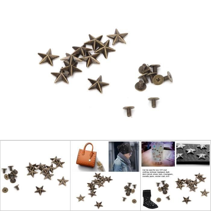 Lot De 30 Rivets Décoratifs "conchos" Style Cowboy Antique Nickel - Dimensions 21x15mm, Pour Maroquinerie Et Vêtements