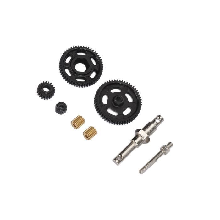 Alomejor RC différentiel 1/8, engrenage de Transmission de Haute précision différentiel en métal à engrenage Droit pour WLtoys 144001 1/14 RC Voiture modèle pièces