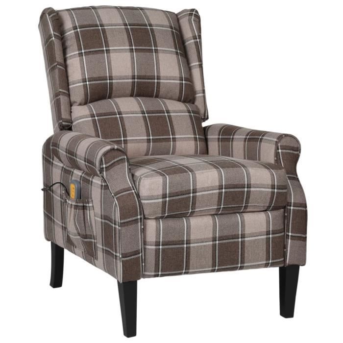 "top" fauteuil massant relaxation jili - fauteuil inclinable de massage beige tissu,24,85 kg