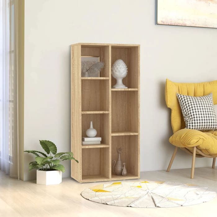 vidaXL Bibliothèque Chêne Sonoma 50x25x106 cm Bois d’ingénierie 801110