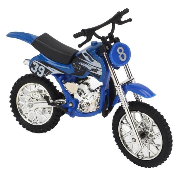 VINGVO Jouet de moto en alliage Alliage Moto Jouet Ornement Réaliste  Diecast Moto Jouet pour Enfants Enfants Noël (Bleu)
