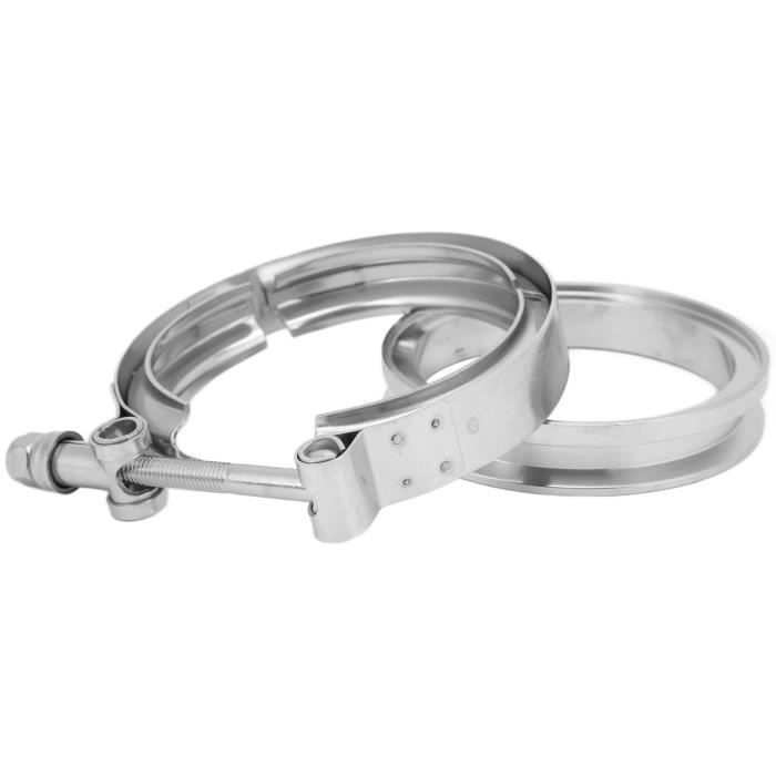 Collier De Serrage En V Acier Inox 304 Pour Tuyau échappement – Diamètre 2,5 Pouces (63 Mm), Universel