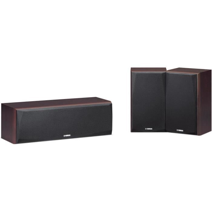 YAMAHA NS-P51 - Pack denceintes centrale + surround - Enceintes bibliothèques 2 voies - 150W - 89dB - Noyer
