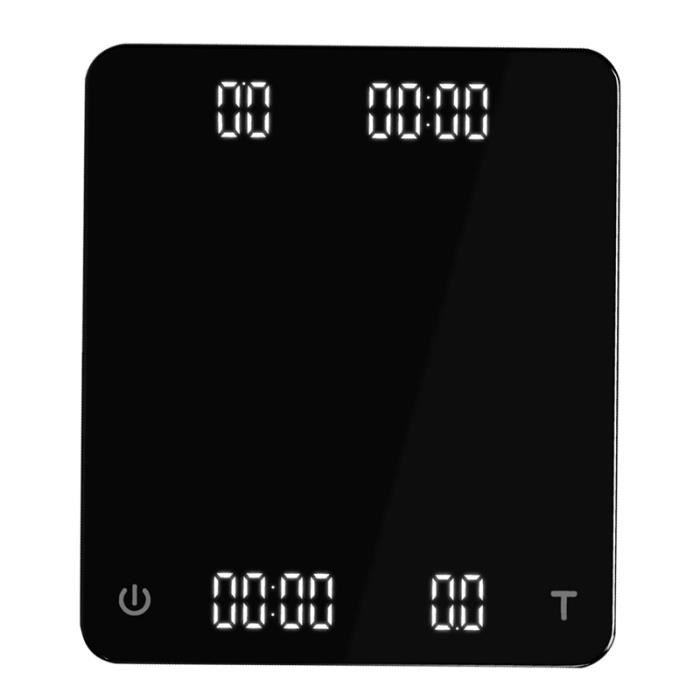 Balance à Café Rechargeable – Précision 0,1 G, Minuterie, 3 Kg Max, écran LED, 6 Unités, Pour Espresso Et Pour-over