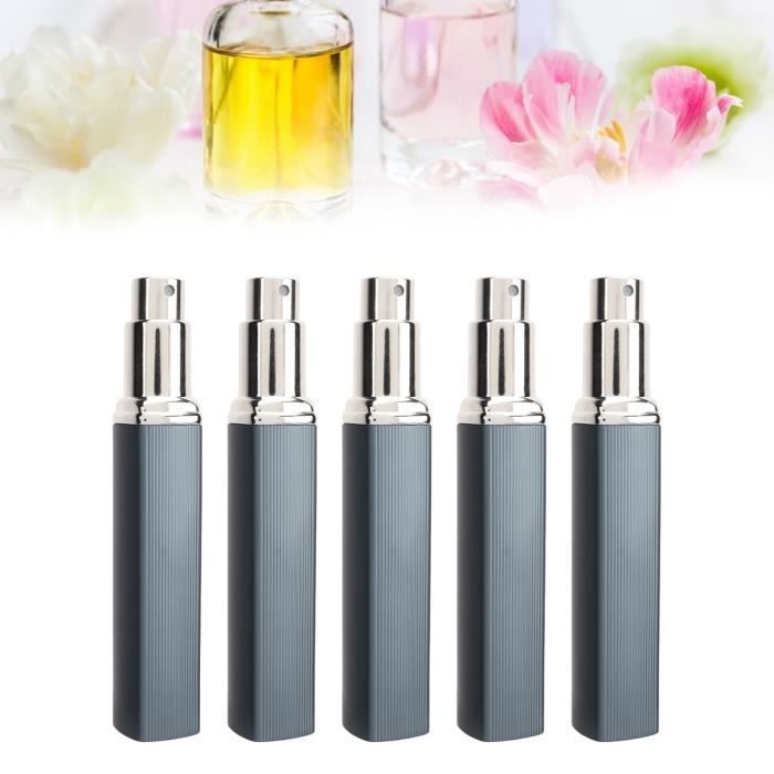 Bouteille de parfum portable aluminium atomiseur cosmétique Spray vide avec  5 distributeurs de parfum rechargeables 12 ml (bl 92428